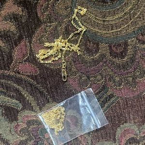 24in Gold Necklace Thin Cuban Link